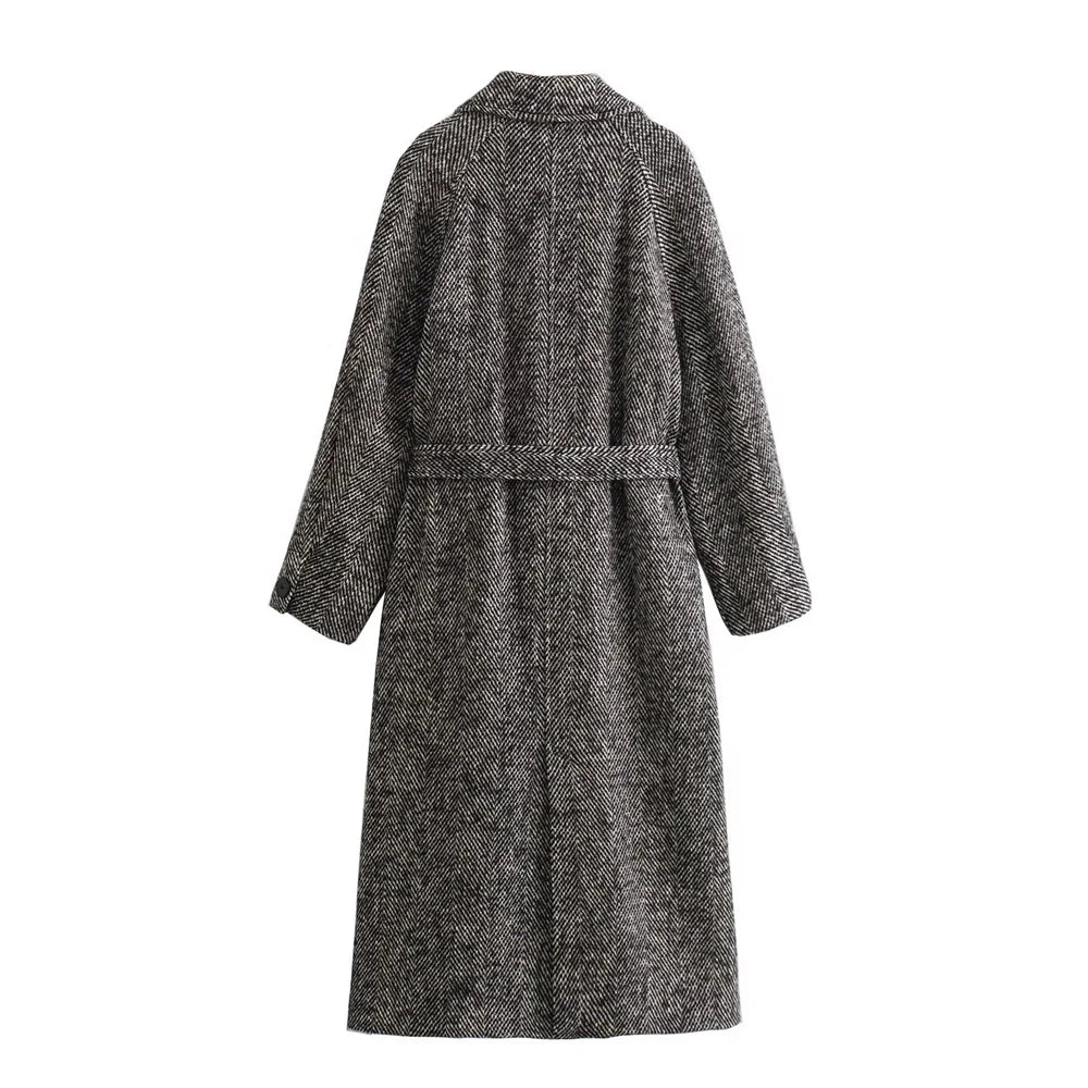 Classic Belted Twill Overcoat