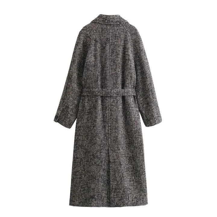 Classic Belted Twill Overcoat