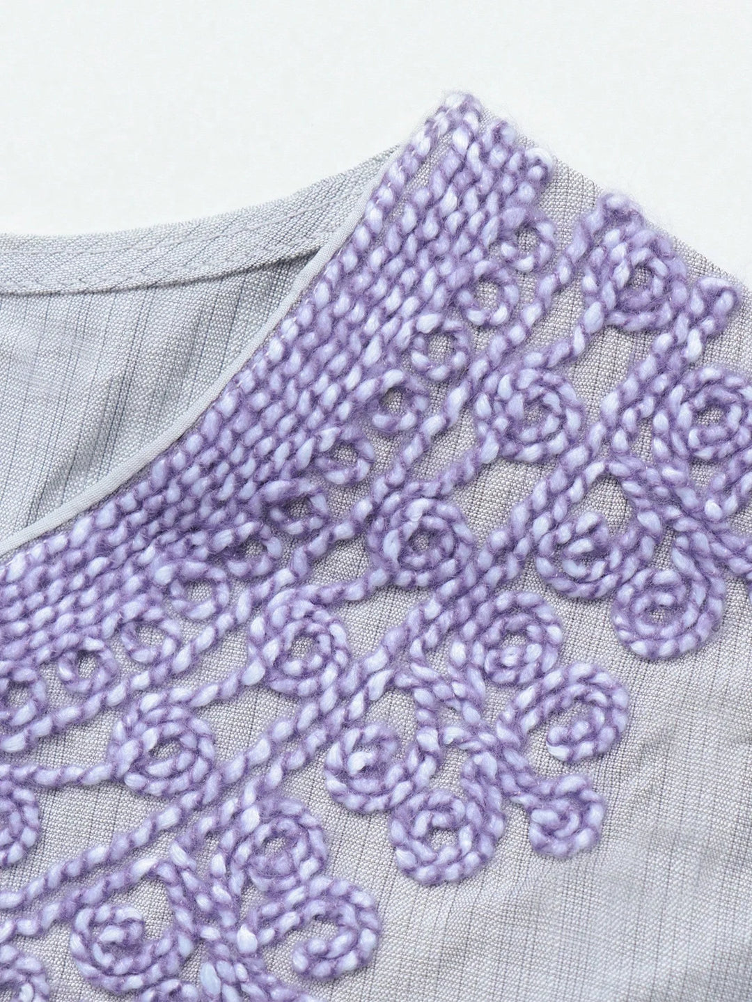 Embroidered Long-Sleeved Abaya Dress