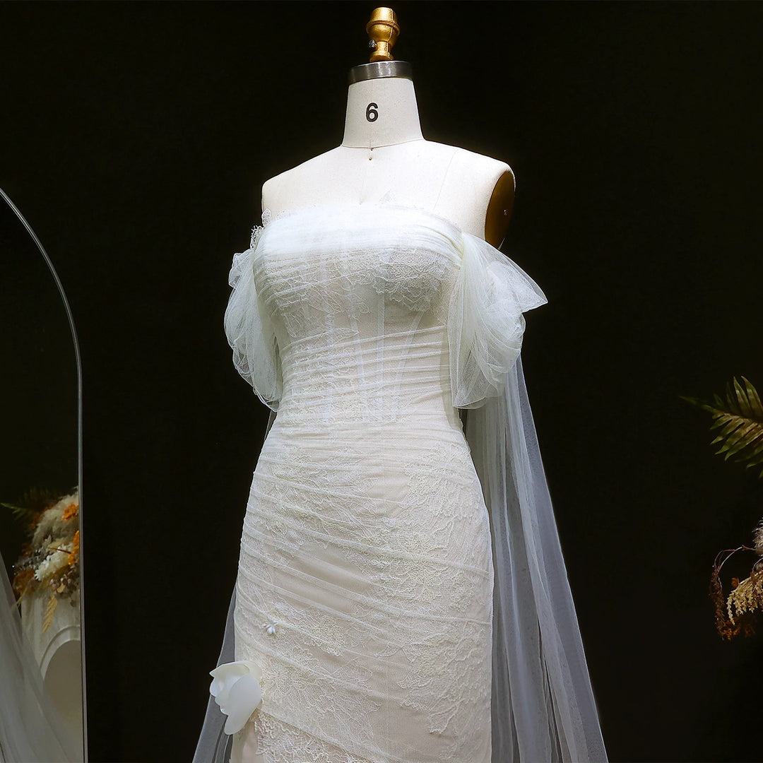 Exquisite 3D Flower Bridal Couture