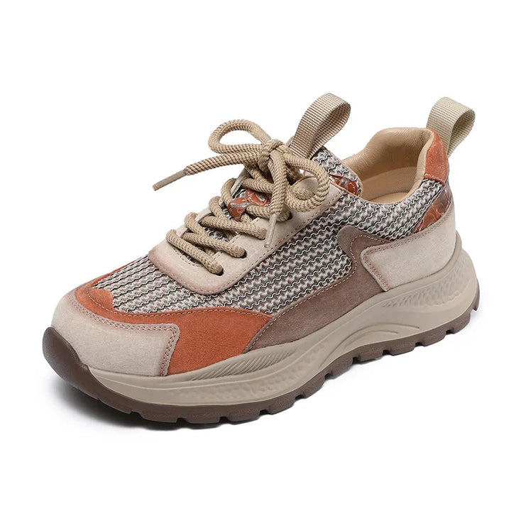 Smart Thick Sole Leather Sneakers