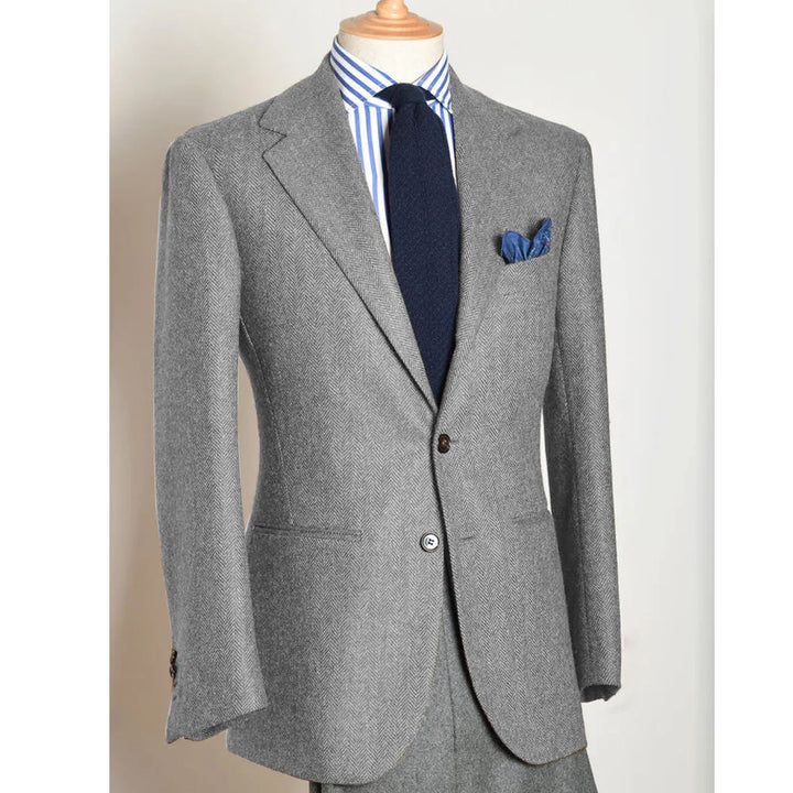 Stylish Korean Men's Herringbone Blazer