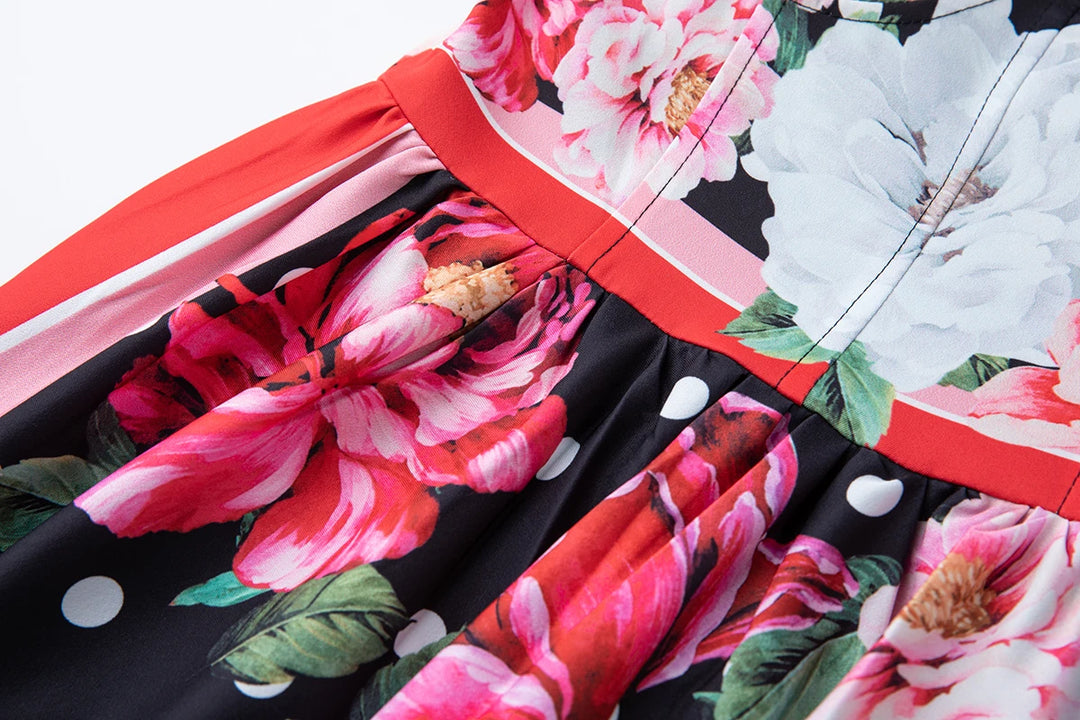 Vintage Spaghetti Straps Midi Dress