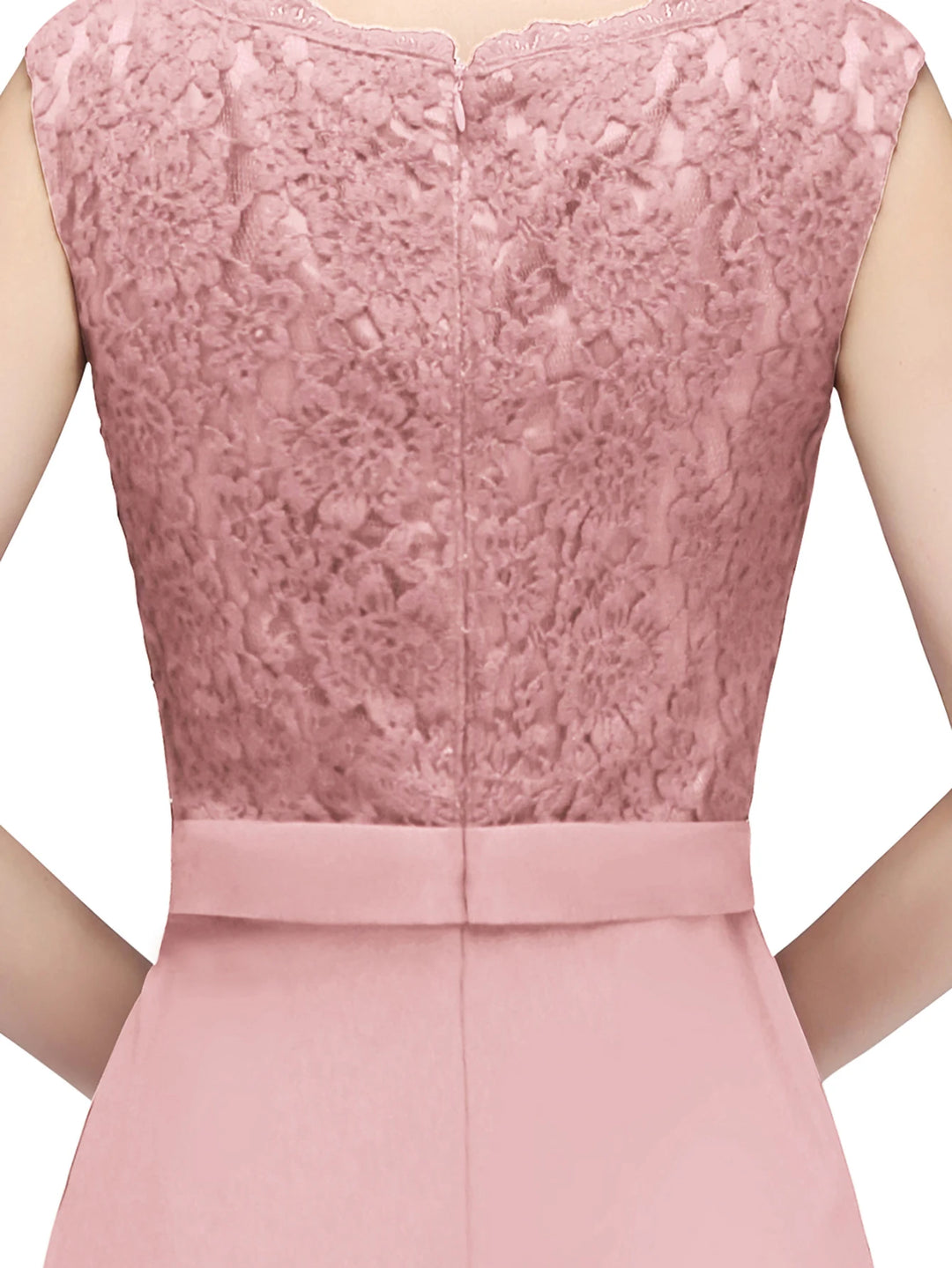 Beauteous Floral Lace Evening Gown