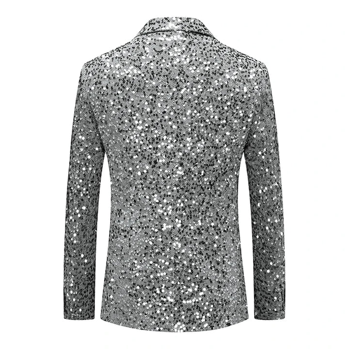 Gentleman Single Button Sequins Blazer