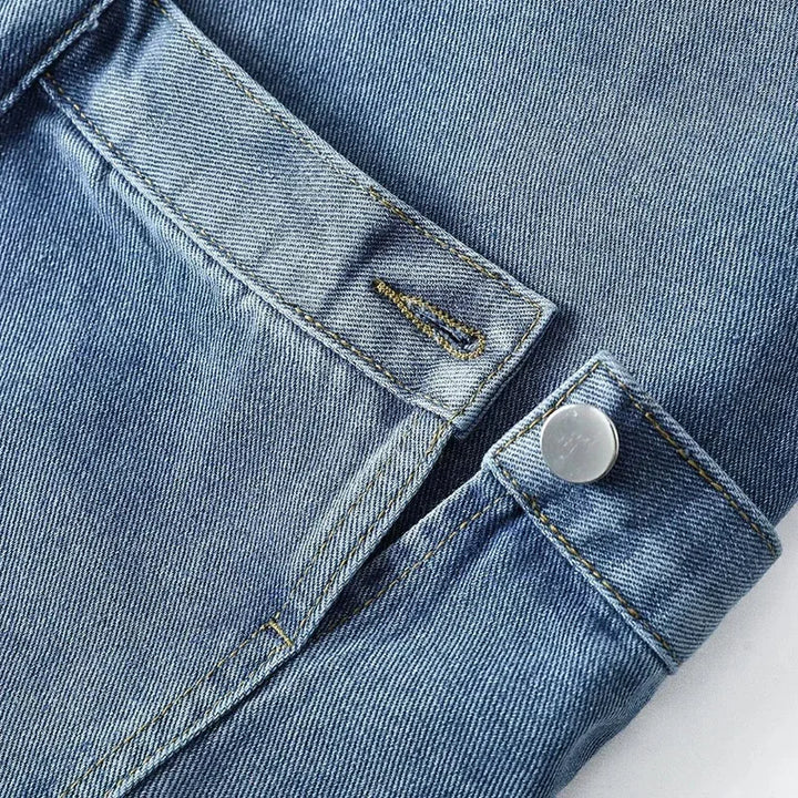 Elegant Big Pockets Classic Denim Coat