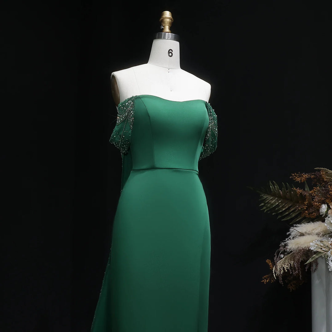 Radiant Green Sheath Evening Dress