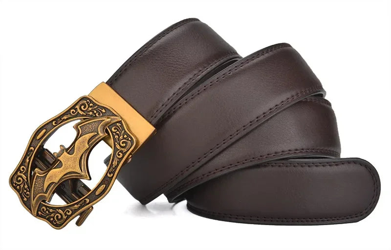 Genuine Leather Automatic Buckle Belt