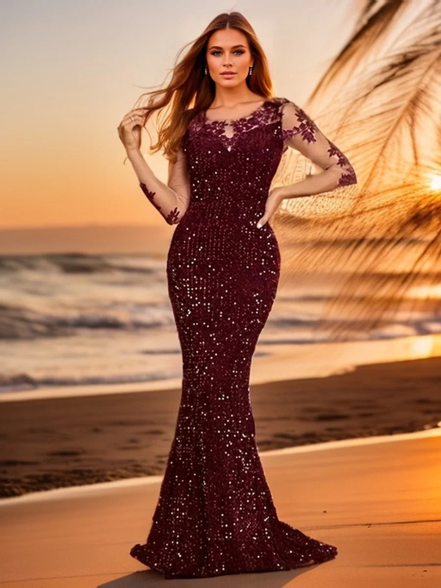 Romantic Backless Long Evening Dress