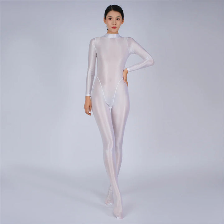 Elegant Oil Glossy Fit Yoga Rompers