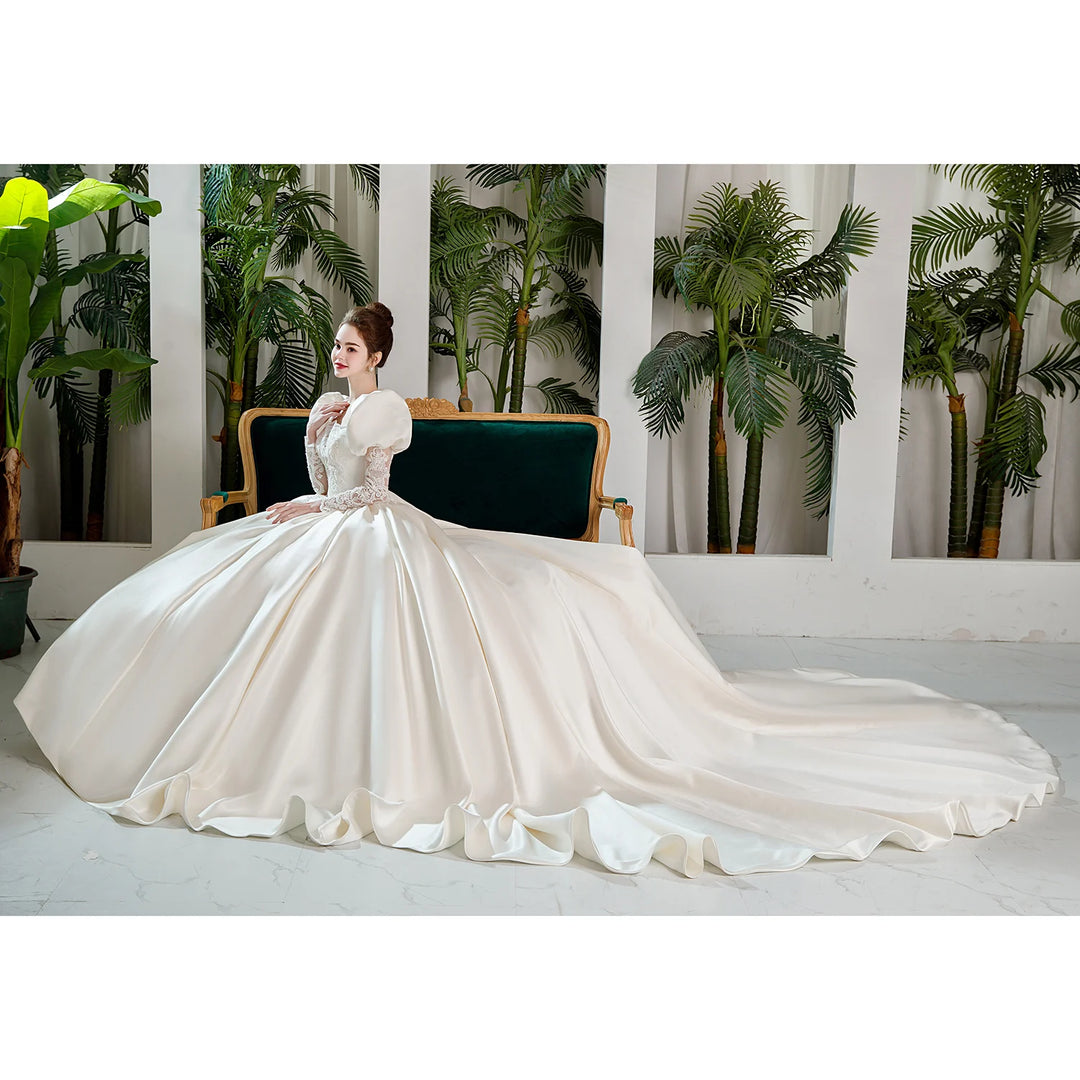 Truly Speechless Puff Sleeve Wedding Dress