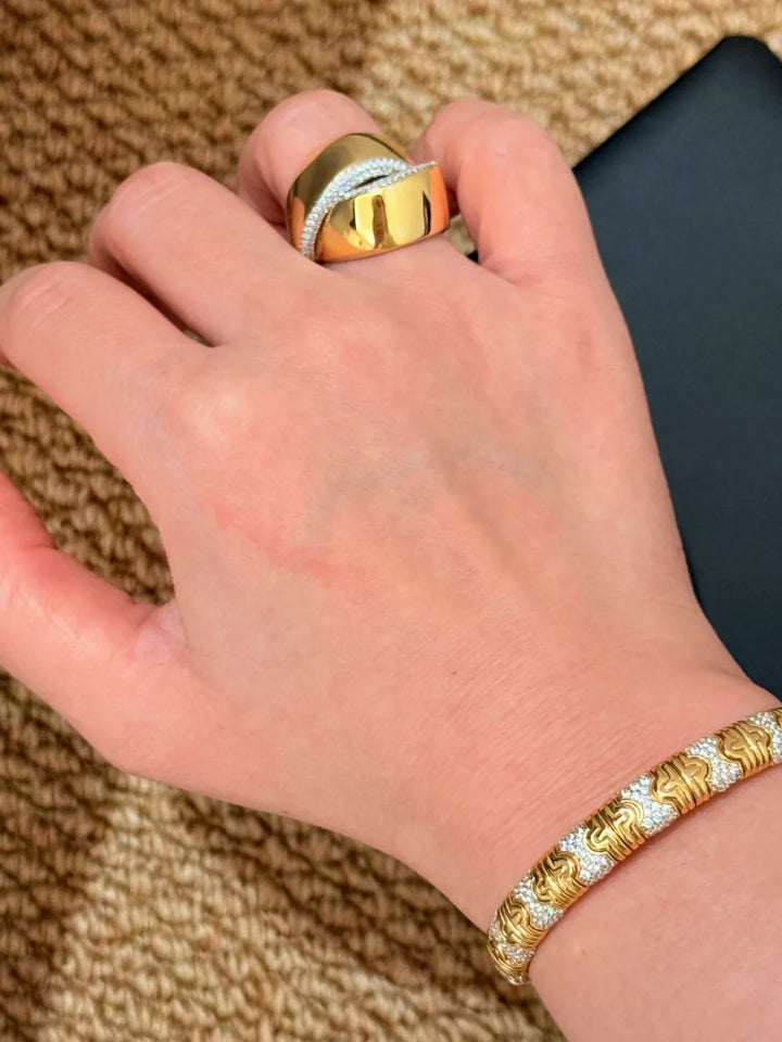 Vintage Cross Design Zircon Ring