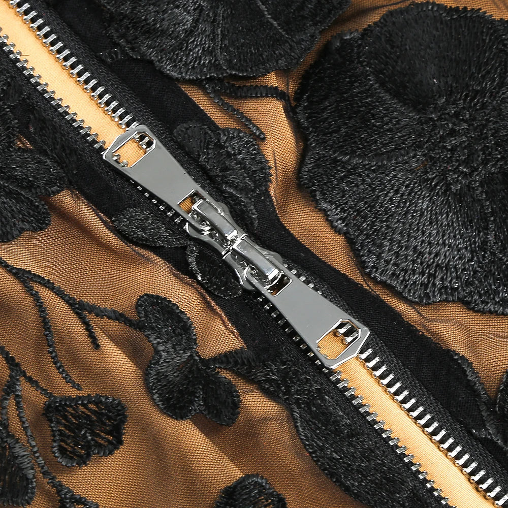 Glamorous Nights Mesh Flower Maxi Dress