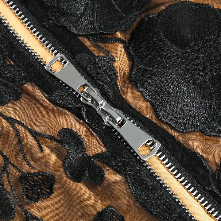 Glamorous Nights Mesh Flower Maxi Dress