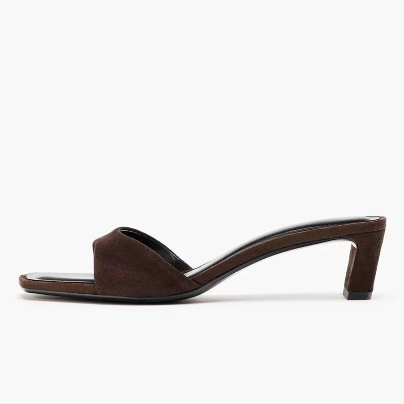Vintage Open-Toe Chunky Heel Sandals