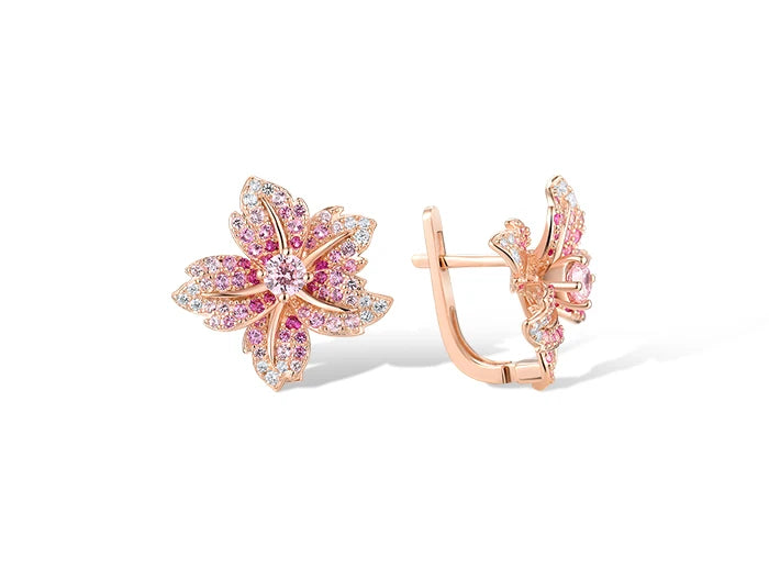 Luxury Lily Flower Style Earrings