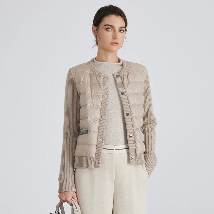 Premium Goose Down Spliced Coat