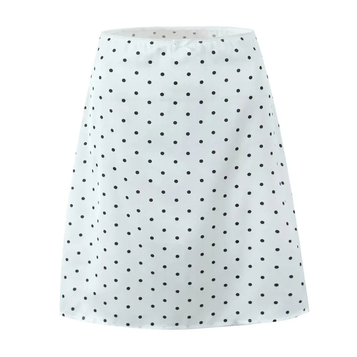 Embellished Polka Dots Knee Length Skirt