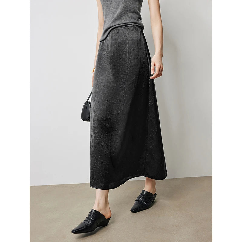 Hot Texture Ankle Length Skirt