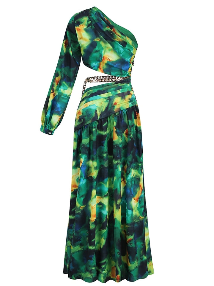 Diagonal Neck Women's Maxi Dress| All For Me Today