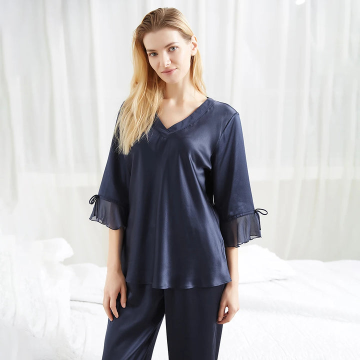 Refined Pure Silk Pajama Set