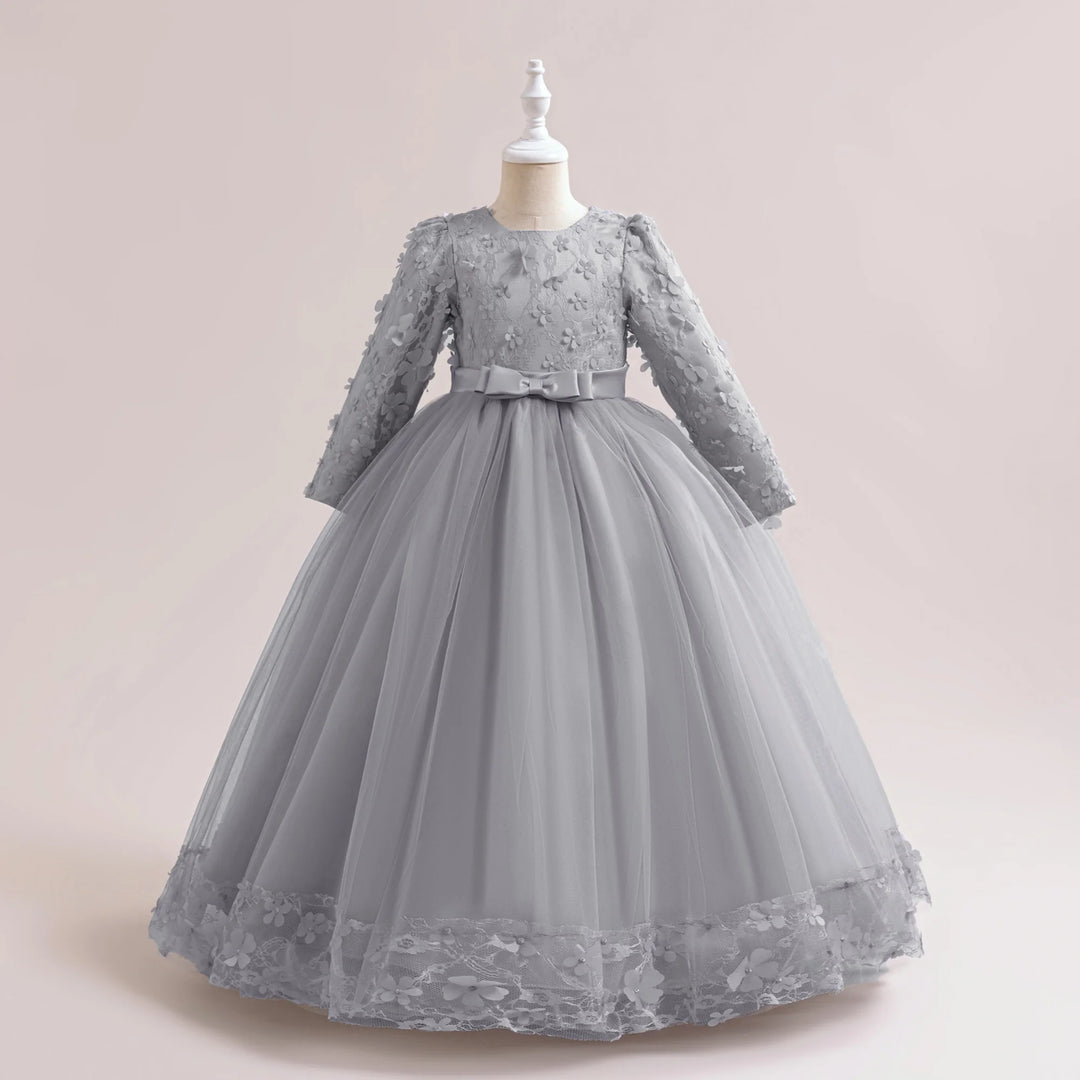 Elegant Long Sleeves Little Bridesmaid Dress