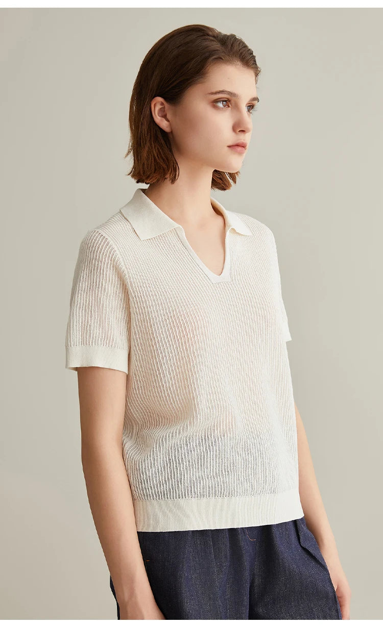 Linen Silk Pullover Sweater