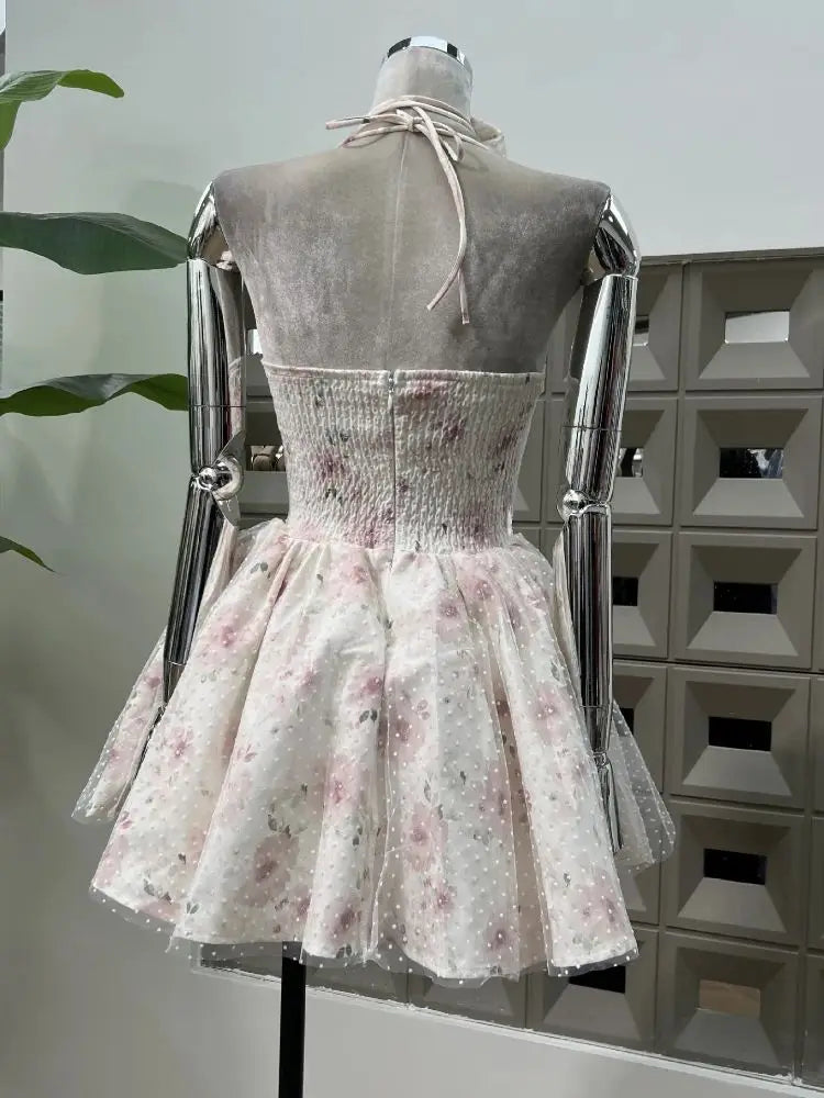 Gorgeous Floral Lace Mini Cocktail Dress