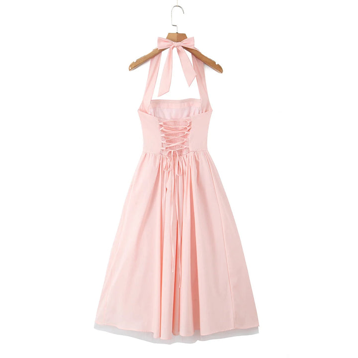 Elegant Halter-neck Evening Ball Gown