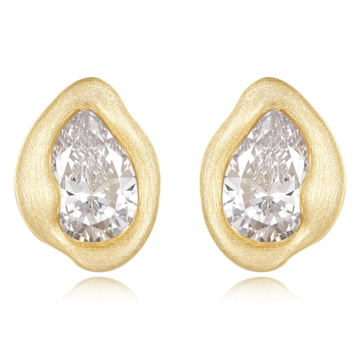 Real Moissanite Diamond Stud Earrings