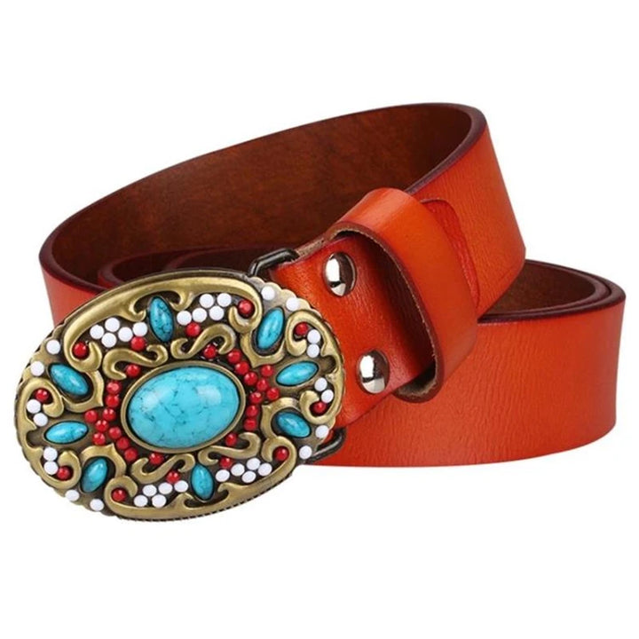 Refined Arabesque Buckle Belt