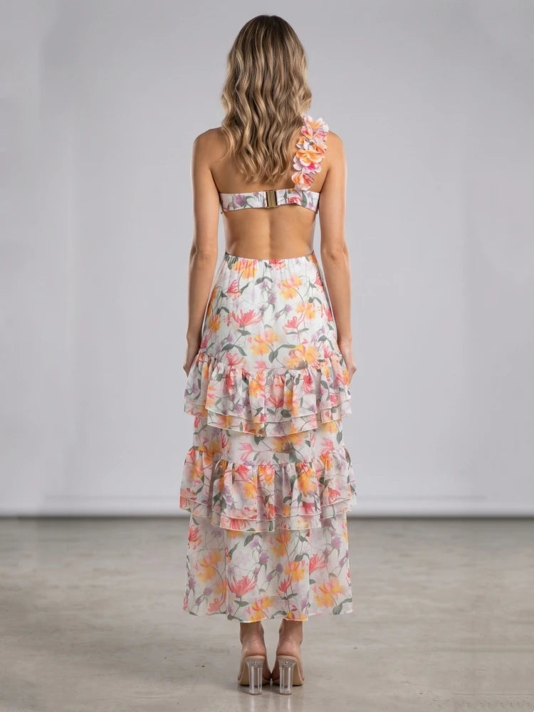 Lovely Cut-out Slim Fit Maxi Dress