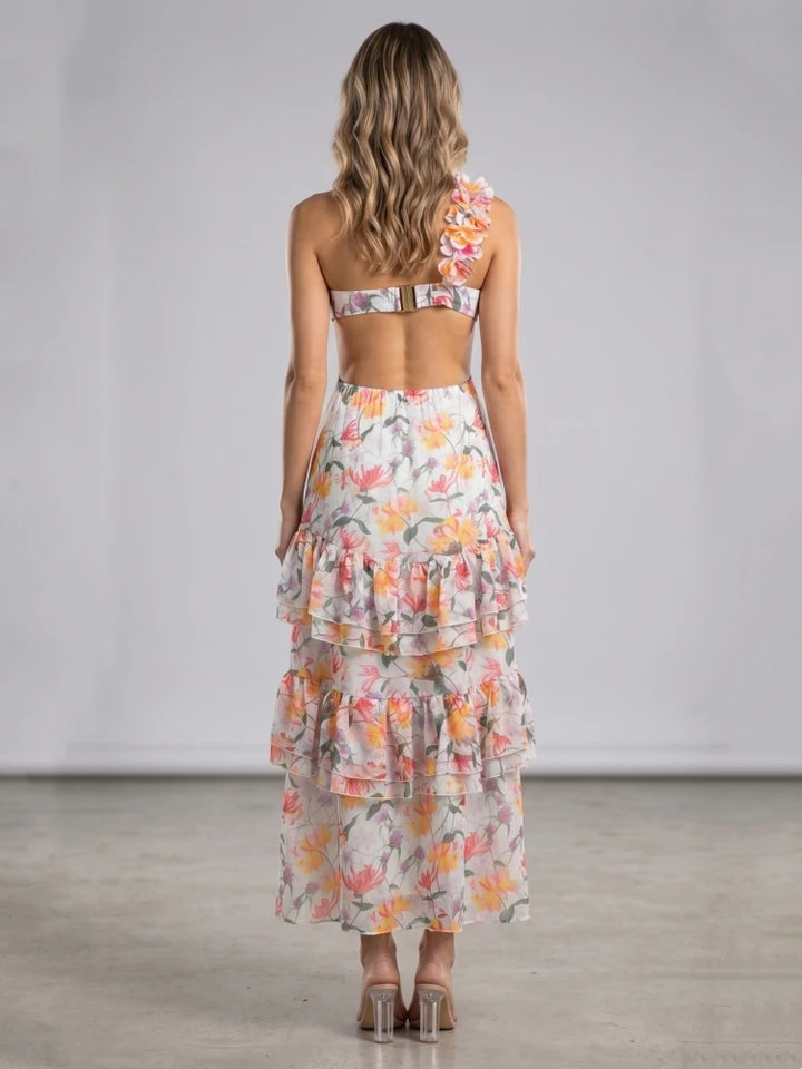 Lovely Cut-out Slim Fit Maxi Dress