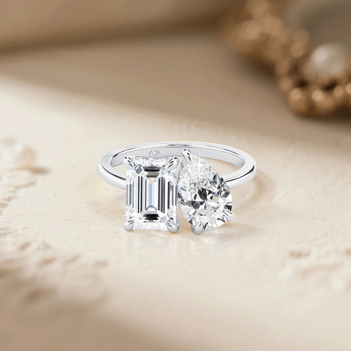 High-Quality Silver Moissanite Ring