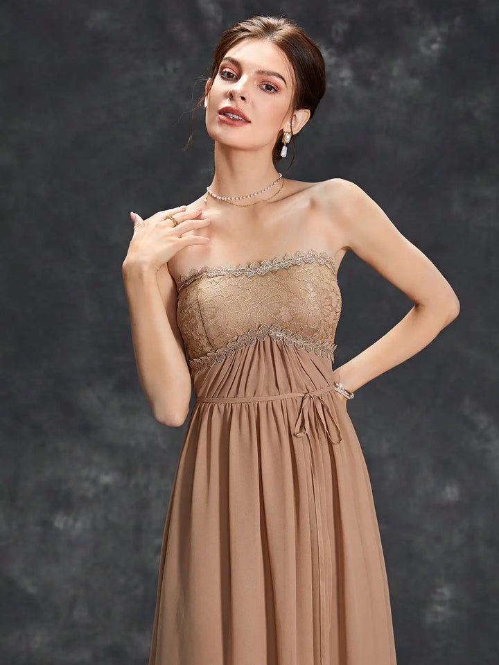 Romantic Pleated Maxi Dress