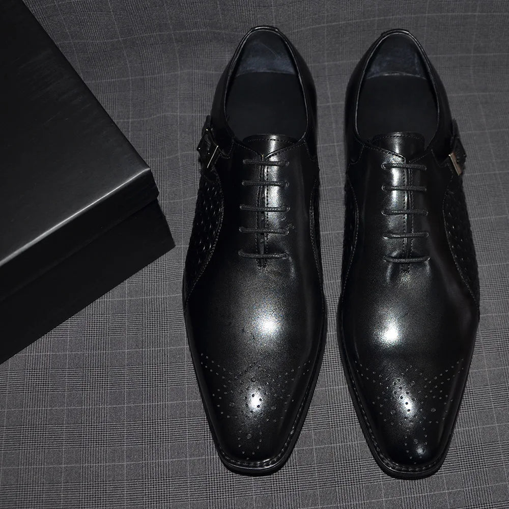 Classy Leather Oxford Lace Shoes