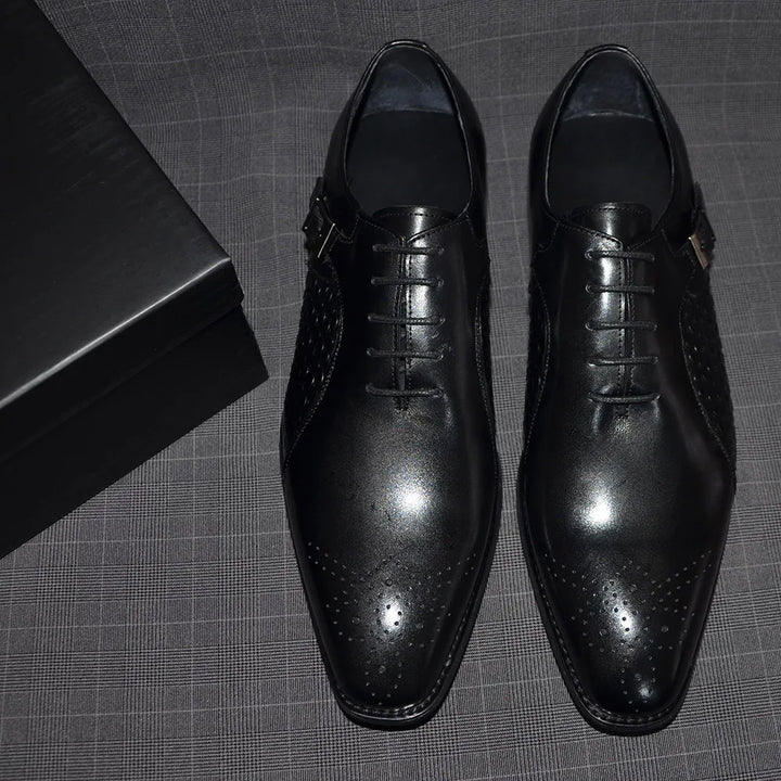 Classy Leather Oxford Lace Shoes