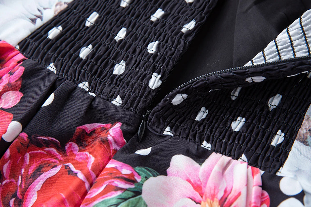 Vintage Spaghetti Straps Midi Dress