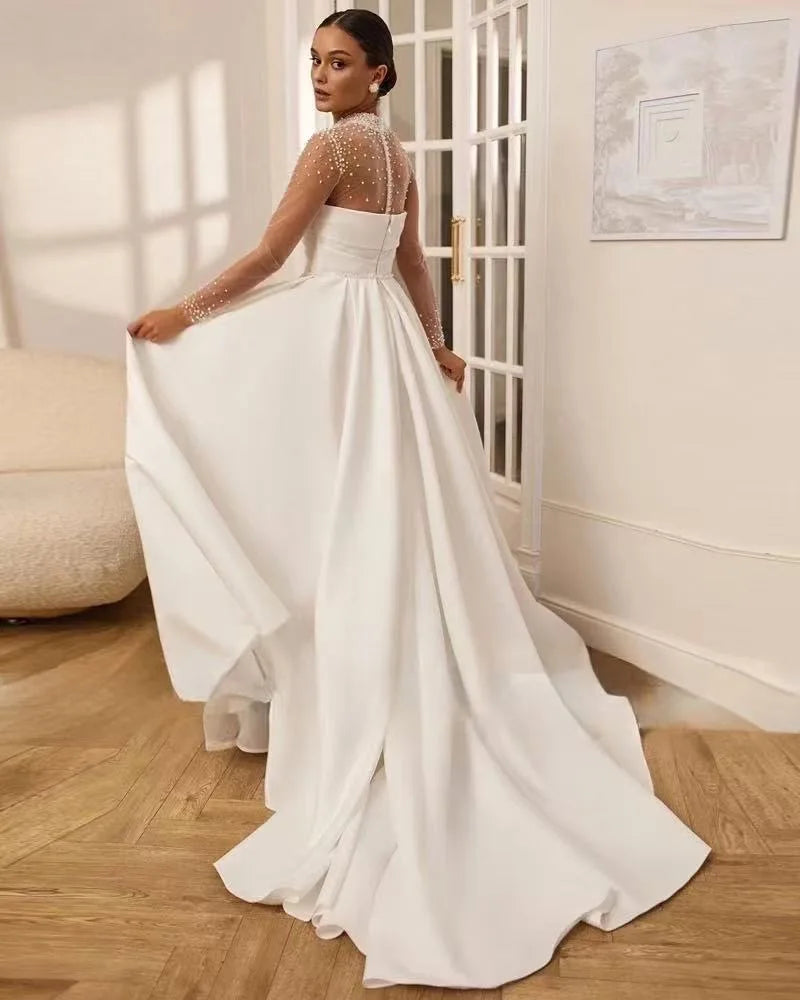 New Vision Crystal Beading Wedding Dress