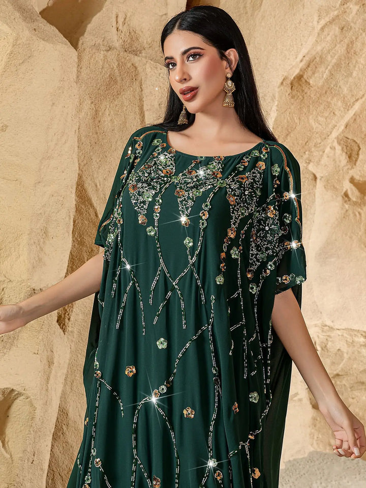 Arabic Sequin Caftan Dress