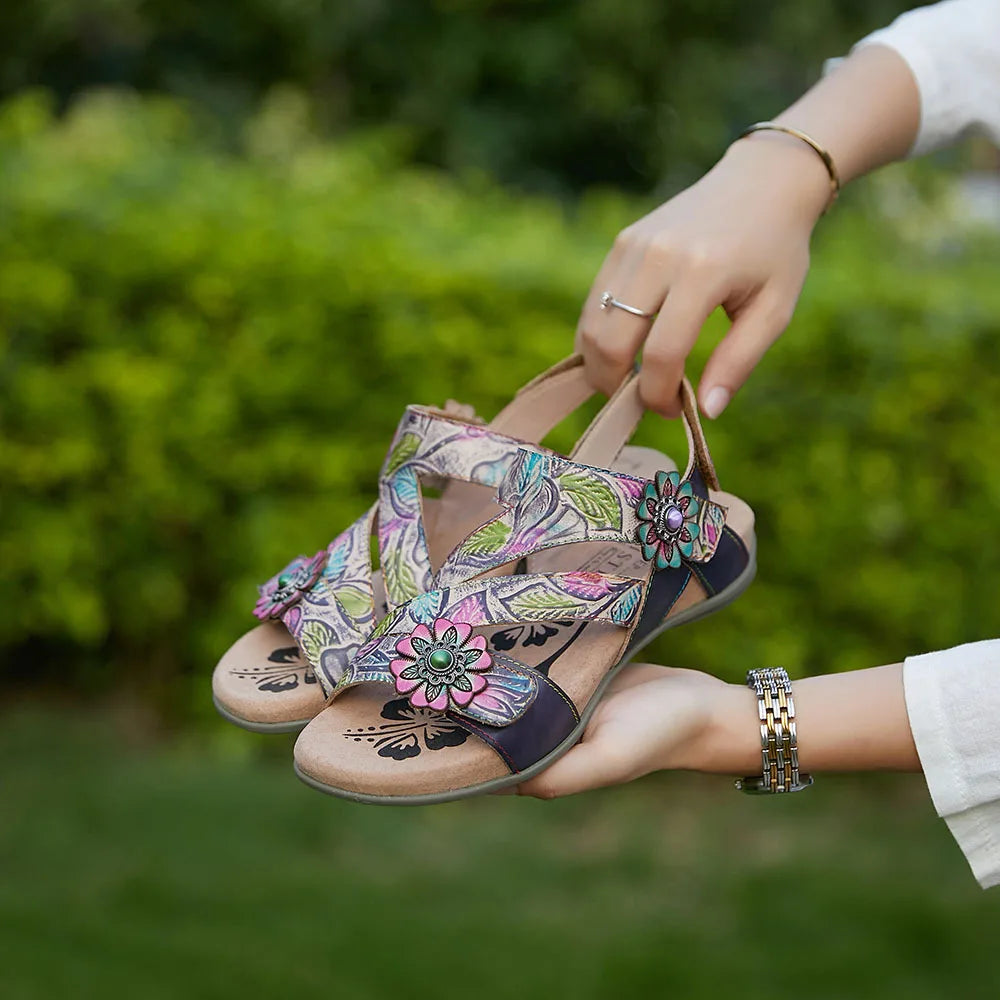 Vintage Bohemian Printed Sandals
