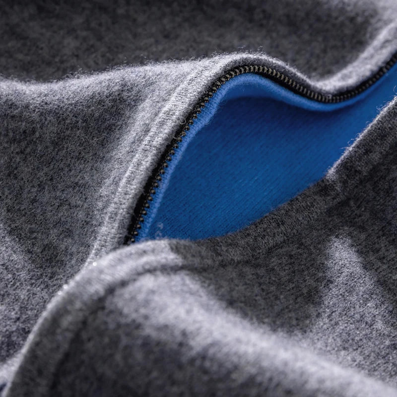 Trendy Double-Sided Thick Zipper Cardigan