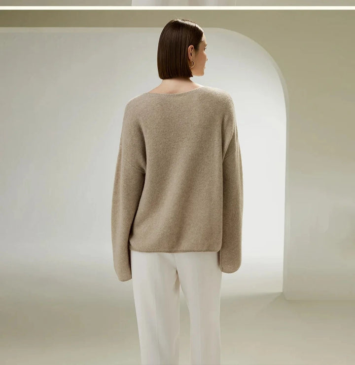 Drop-Shoulder Cashmere Blend Sweatshirt