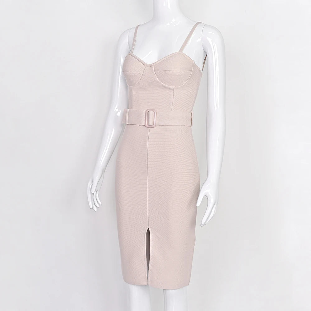 Stylish Sashes Bustier Evening Dress