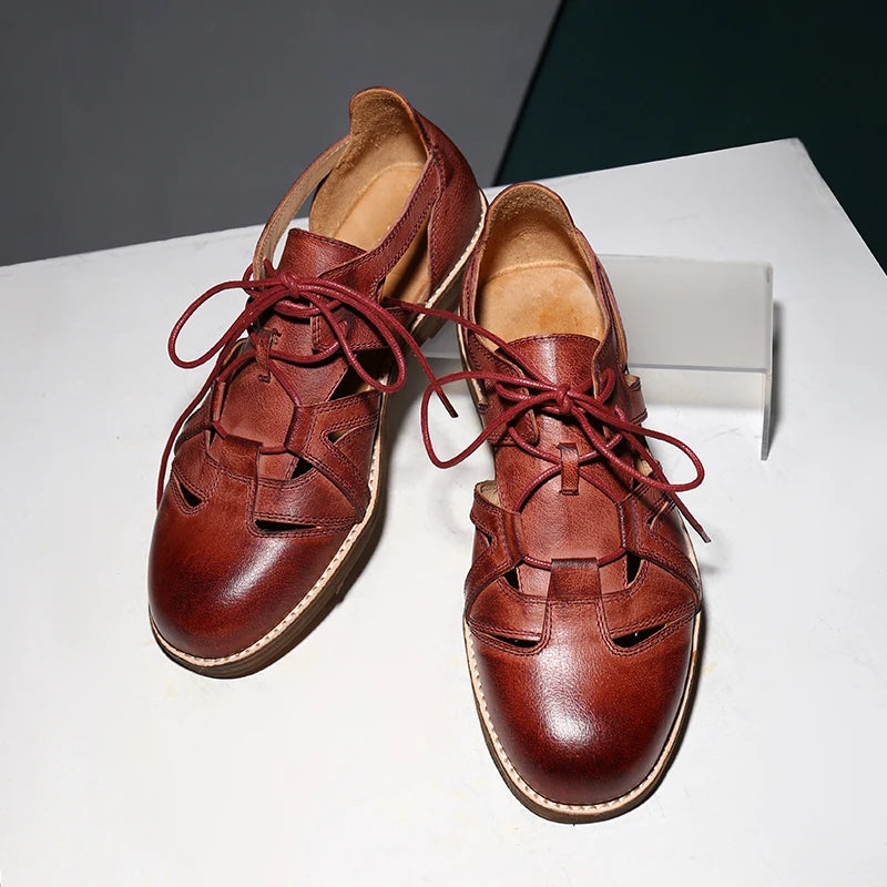 Oil Slick Handcrafted Gladiator Shoes