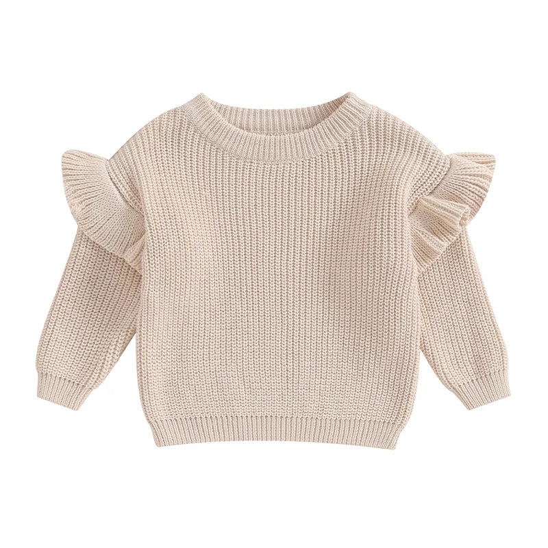 Classic Ruffled Pullover Girl's Sweater