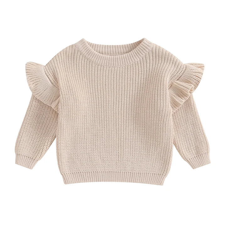 Classic Ruffled Pullover Girl's Sweater