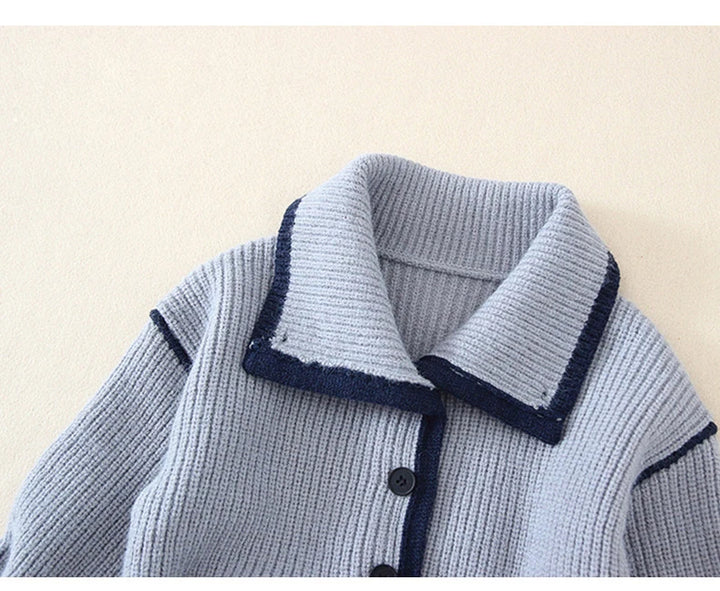 Trendy Cotton Knitted Kid's Cardigan