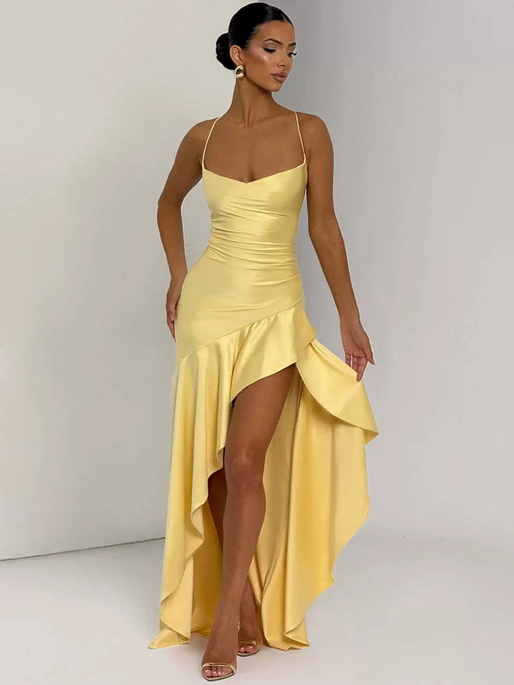 Glamorous Thigh High Split Maxi Dress