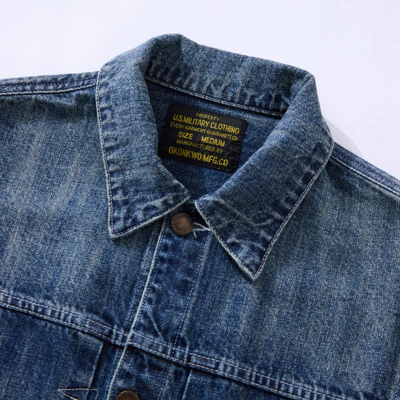 Old Washed Bamboo Denim Jacket